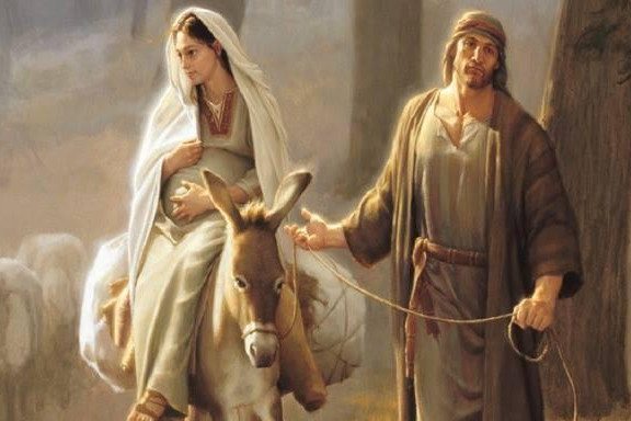 Joseph on the way to Bethlehem