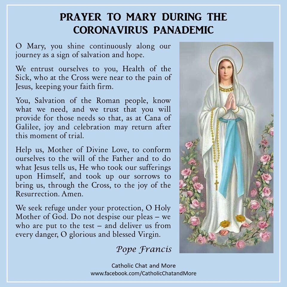 Prayer to Mary during Coronavirus Pandemic