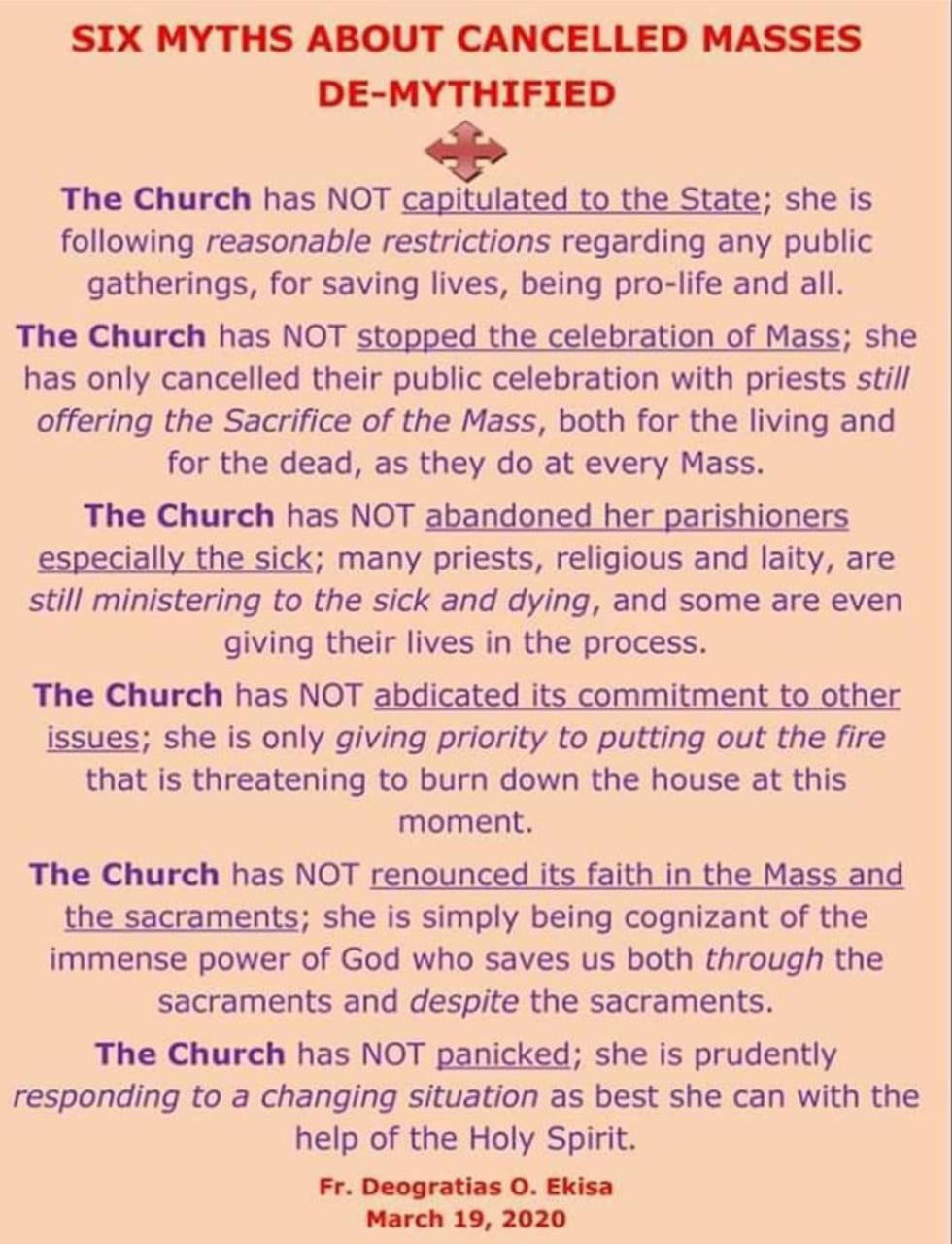 Six Myths about Cancelled Masses De-mythified