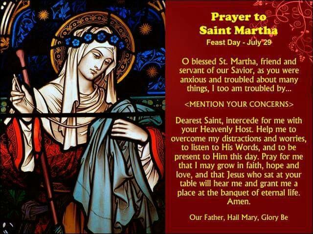 Prayer to St. Martha