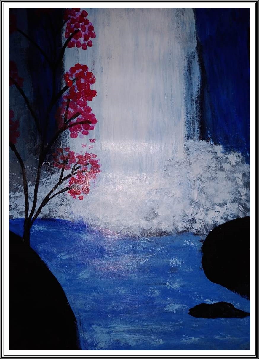 Water Falls, Painting by Elsa Mary Joseph