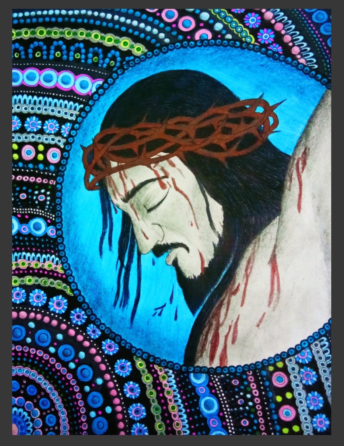 Holy Face of Jesus, Drawing by Juna Anju