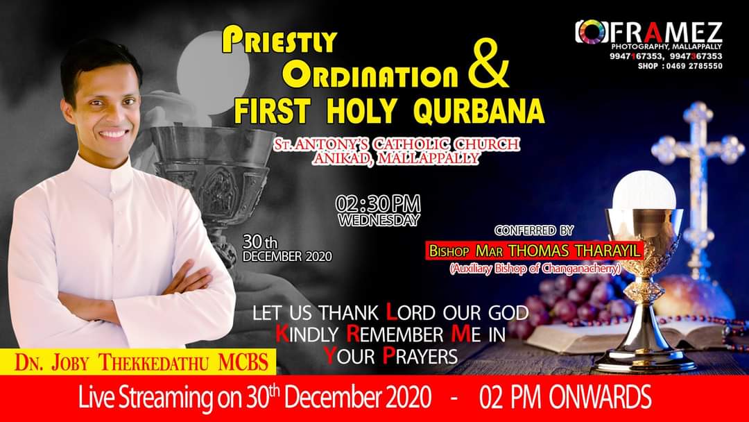 Priestly Ordination & First Holy Qurbana | Dn. Joby Thekkedathu MCBS