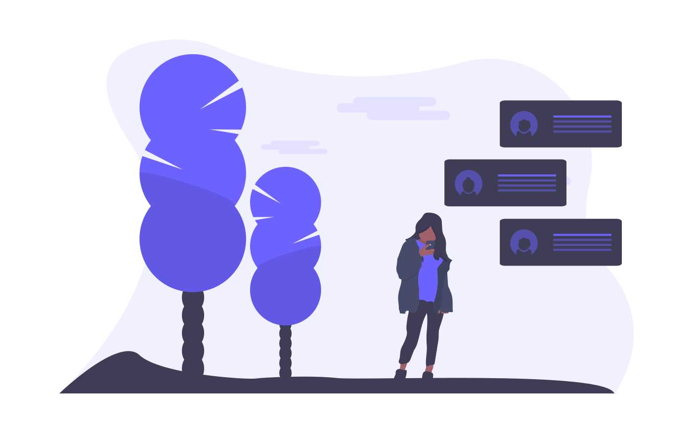 Texting - A lady in waiting