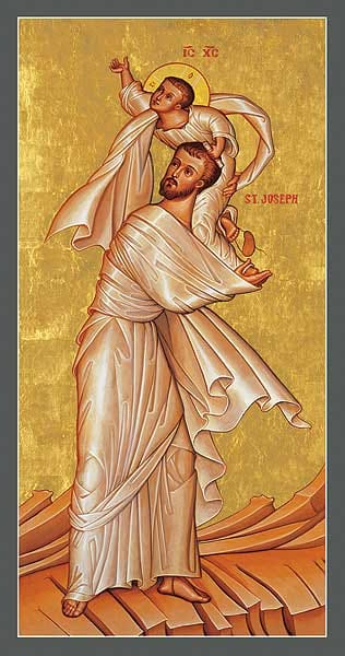 ഈശോയ്ക്ക് സ്വർഗ്ഗീയപിതാവിനോടും വളർത്തു പിതാവിനോടുമുള്ള ബന്ധം വെളിപ്പെടുത്തുന്ന ഐക്കൺ