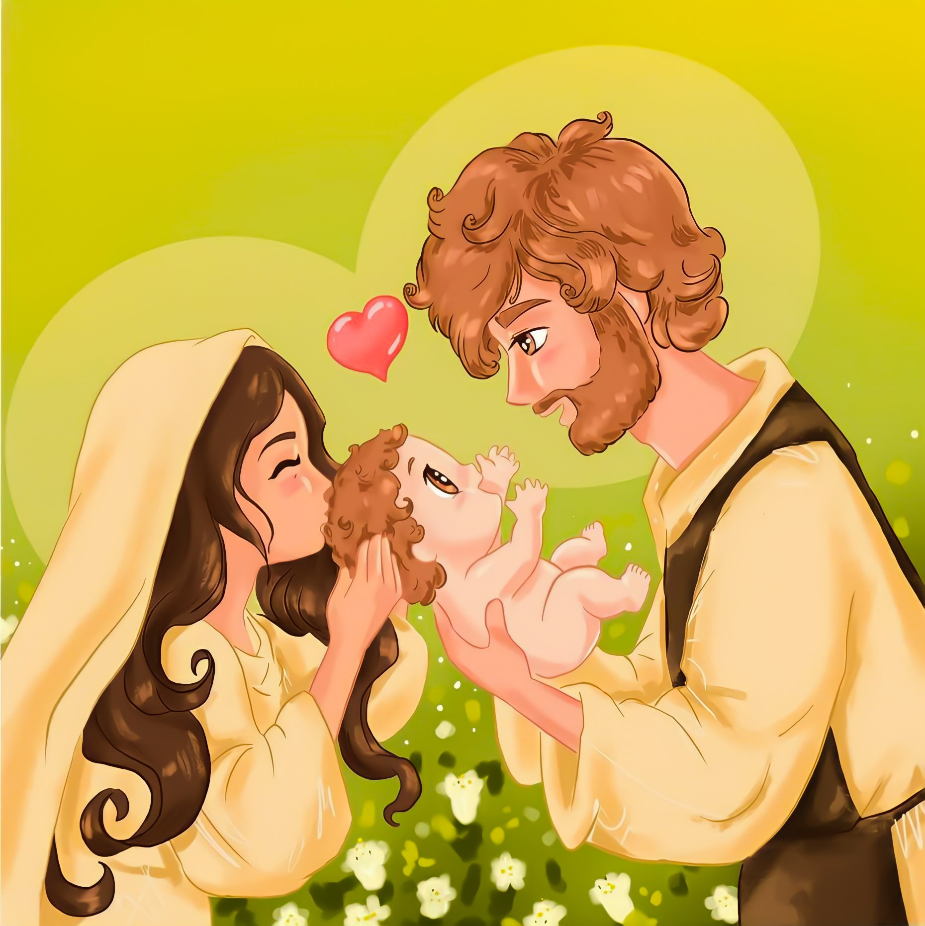 St Joseph with Child Jesus at His Hands