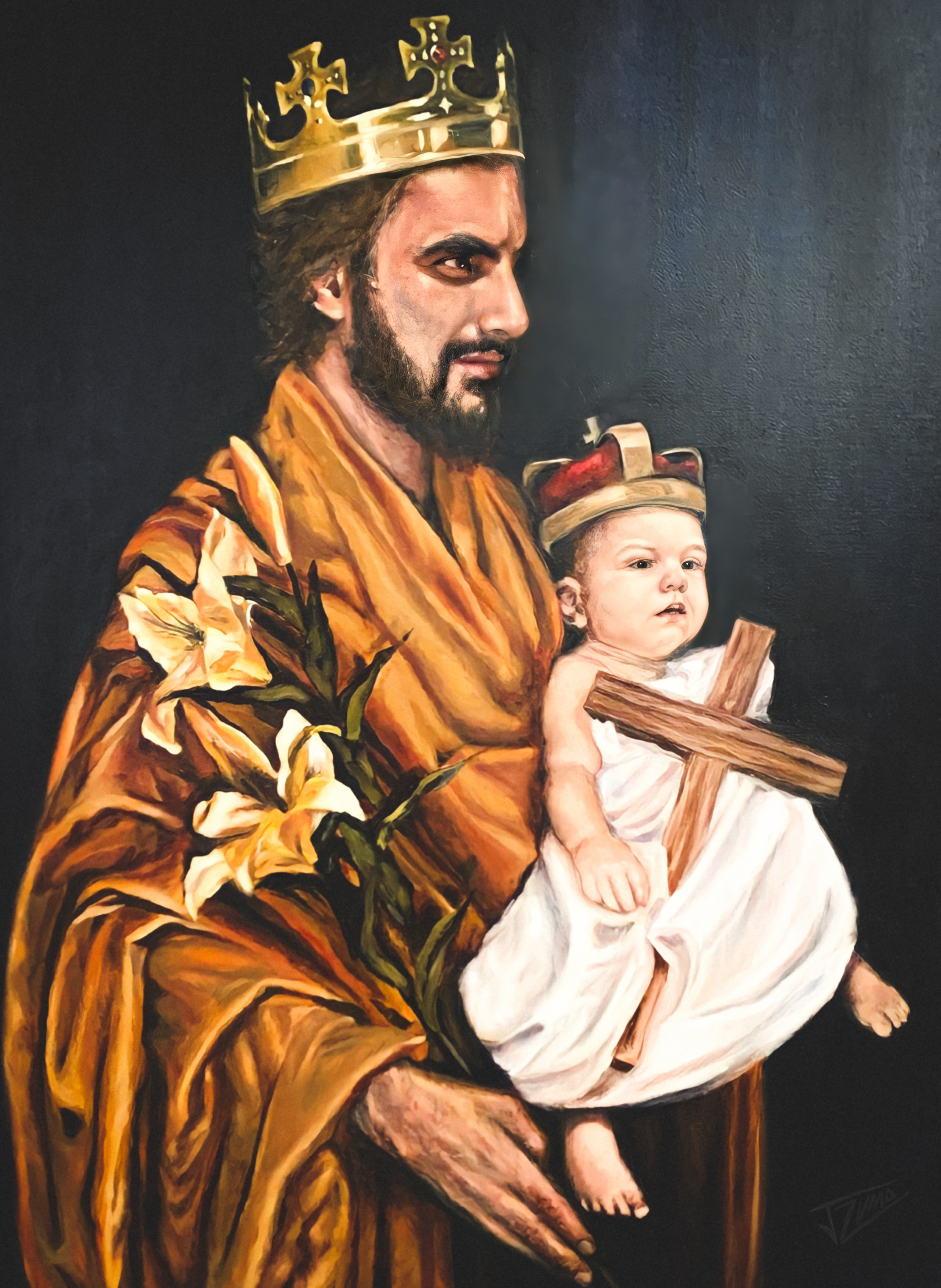 St. Joseph with Child Jesus, HD Image Wallpaper