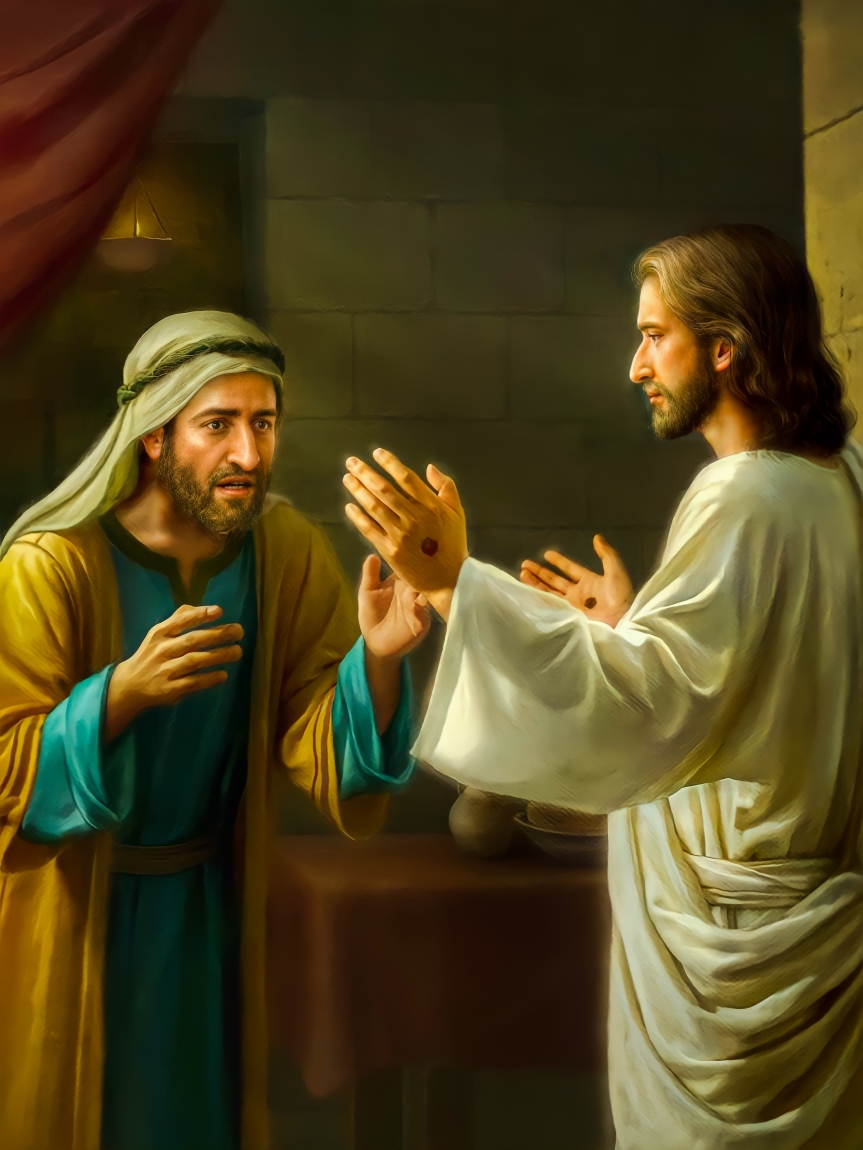St. Thomas Meets the Risen Lord, HD Image Wallpaper