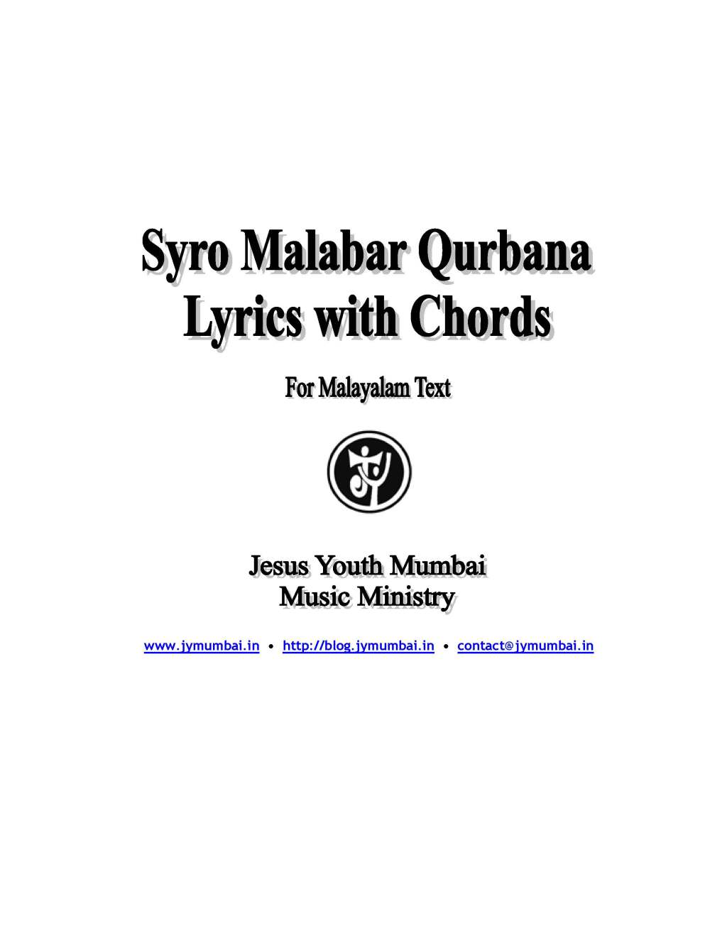 Syro Malabar Holy Mass Chords with&nbsp;Lyrics