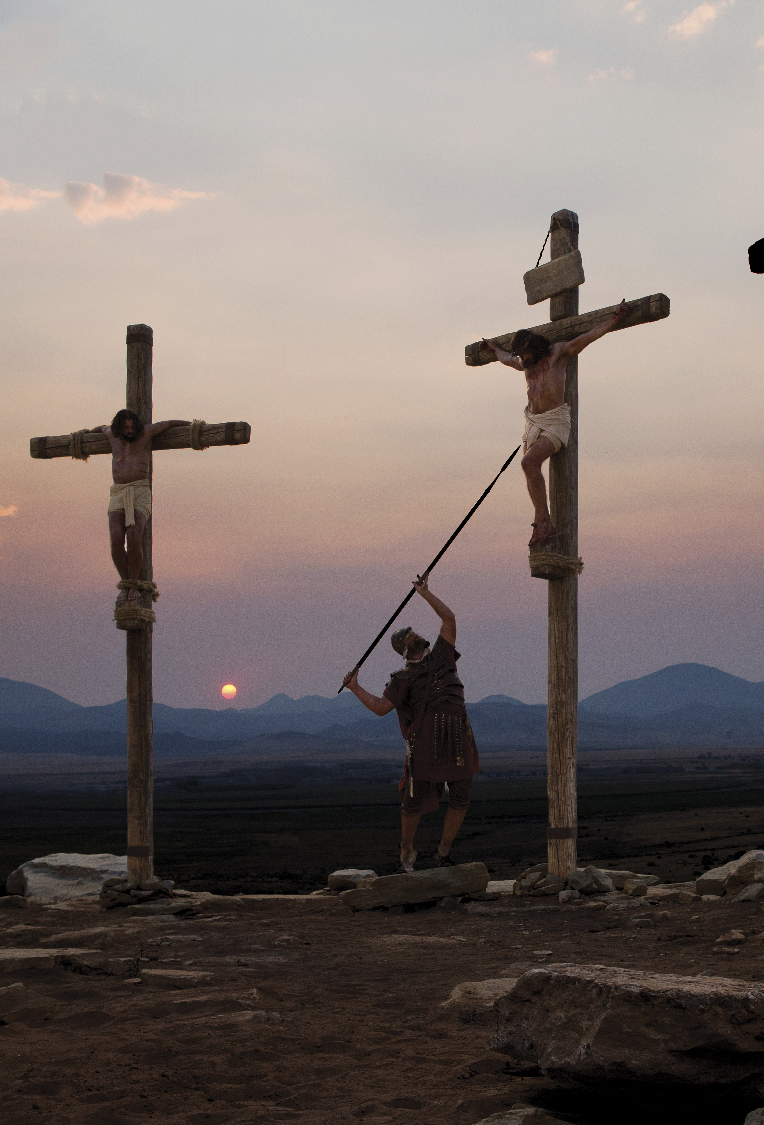 Soldier Pierces the Heart of Jesus on the Cross