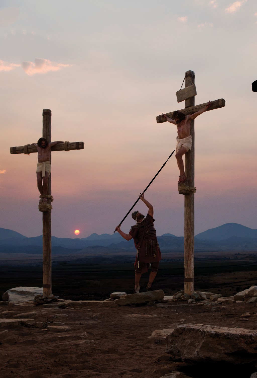 Soldier Pierces the Heart of Jesus on the Cross