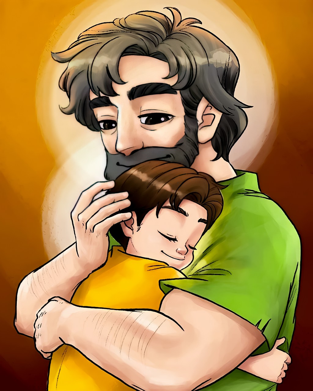 St Joseph and Child Jesus Illustration&nbsp;Art