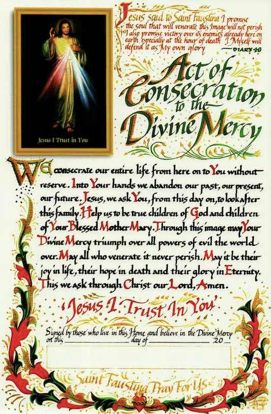 Act of Consecration to the Divine Mercy