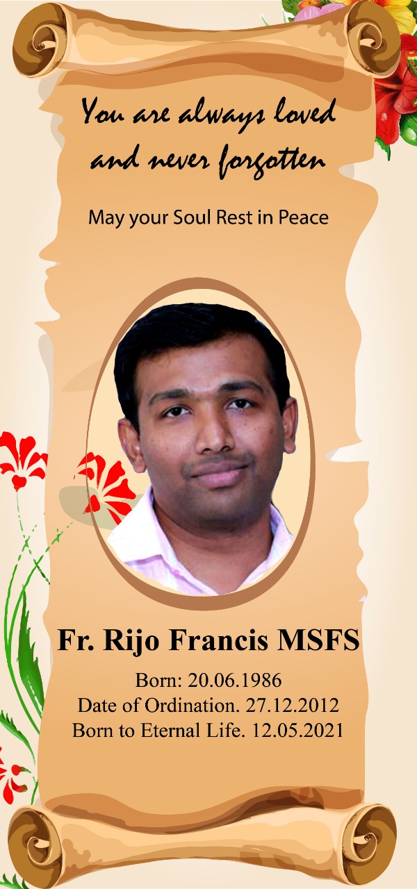 Fr Rijo Francis MSFS Passes Away