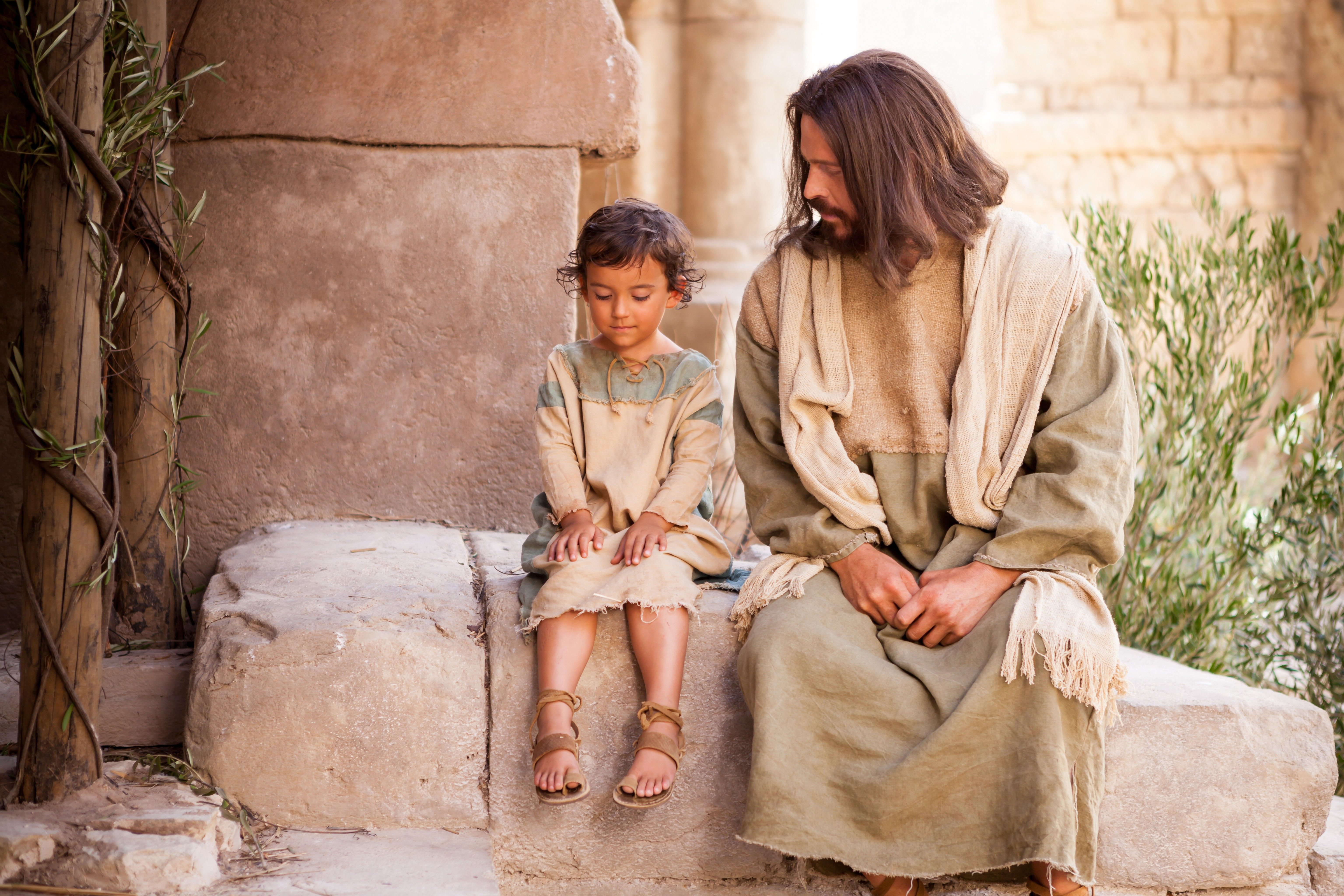 Jesus and a Baby Sitting