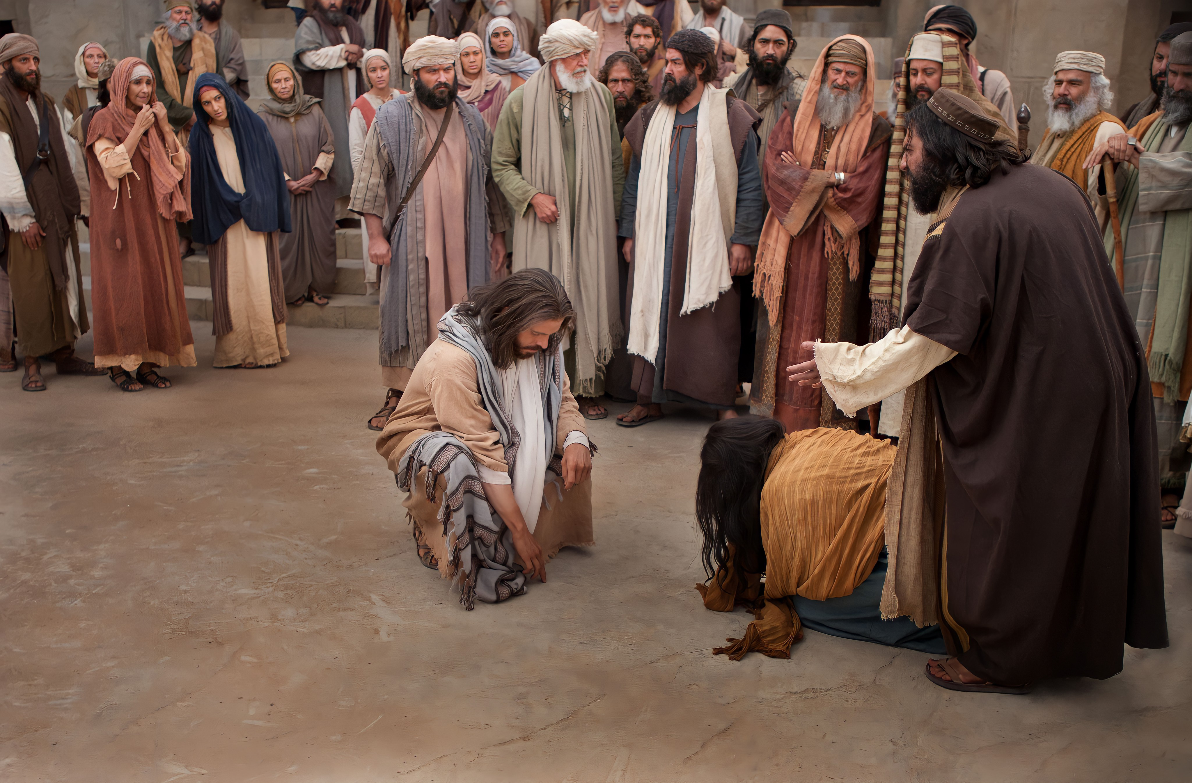 Jesus writing on the Ground