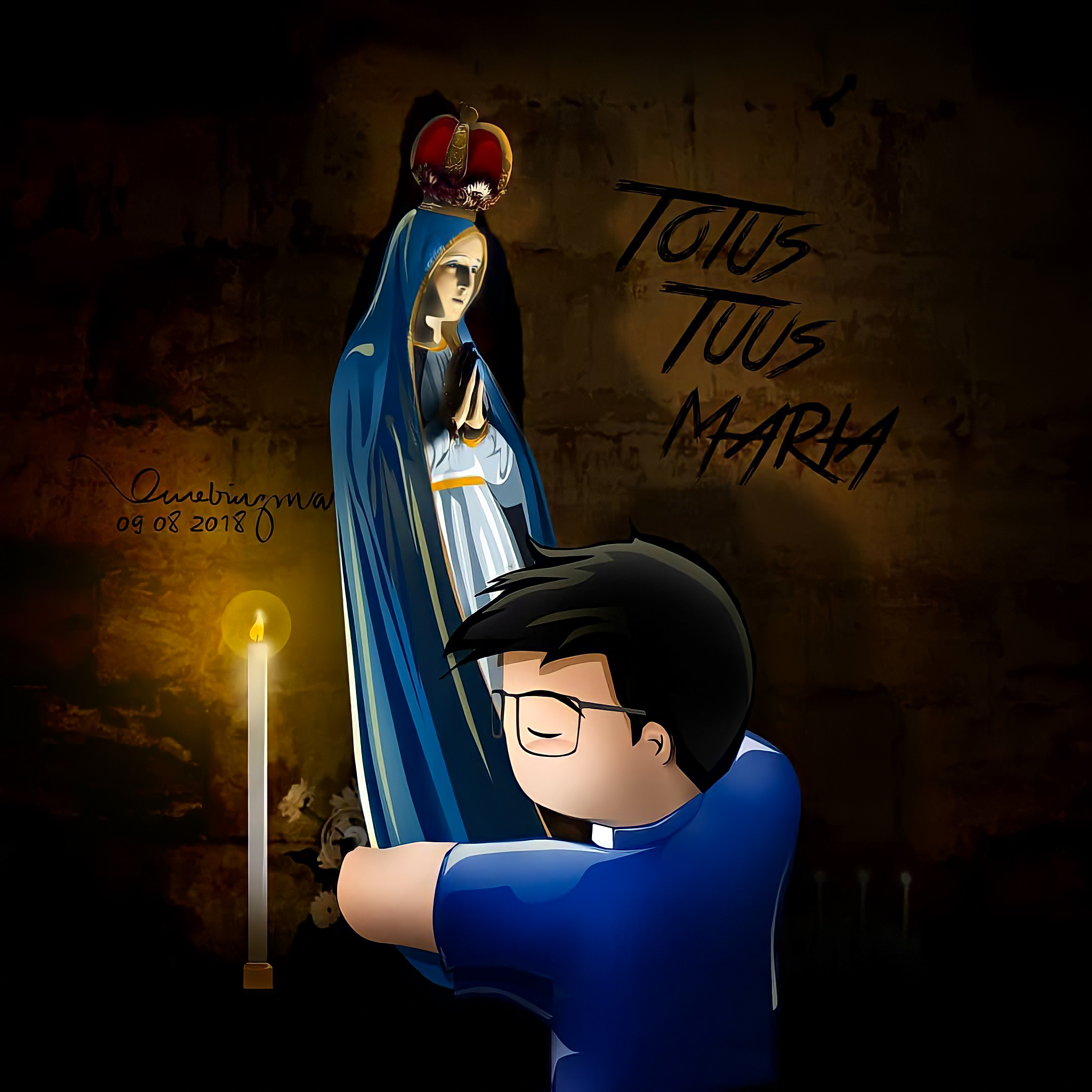 Our Lady of Fatima Illustration Art for May 13