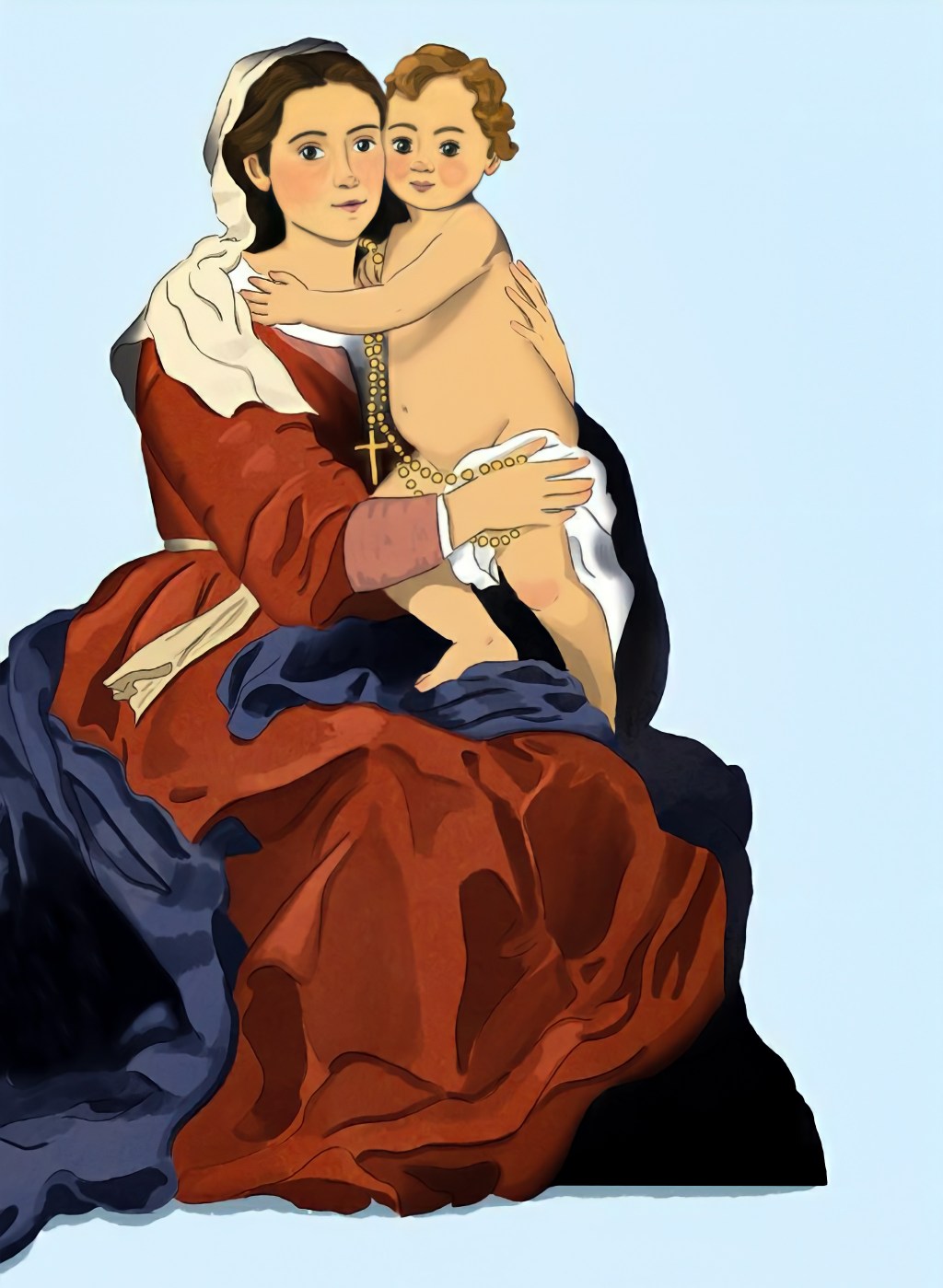 Mother of Holy Rosary,&nbsp;Illustration