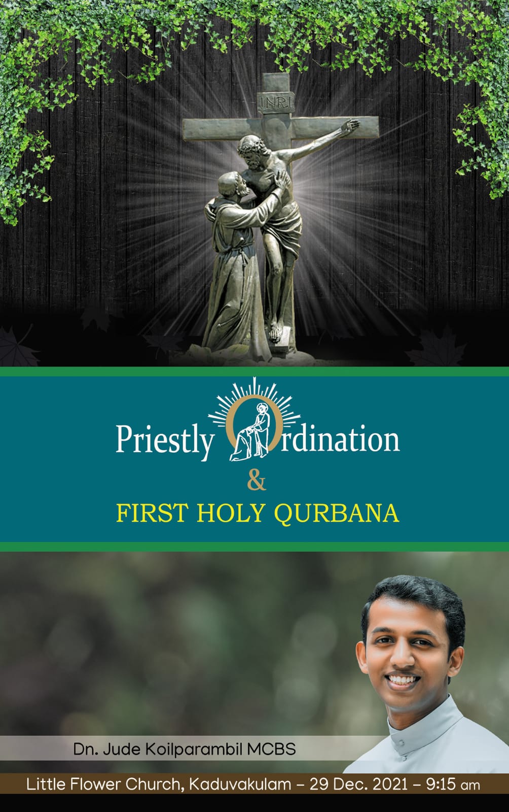 Priestly Ordination of Dn Jude Koilparambil MCBS –&nbsp;Invitation