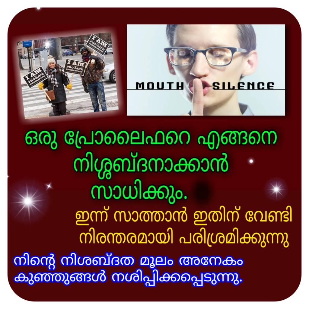 ഒരു പ്രൊലൈഫറെ എങ്ങനെ നിശ്ശബ്ദനാക്കാൻ&nbsp;സാധിക്കും