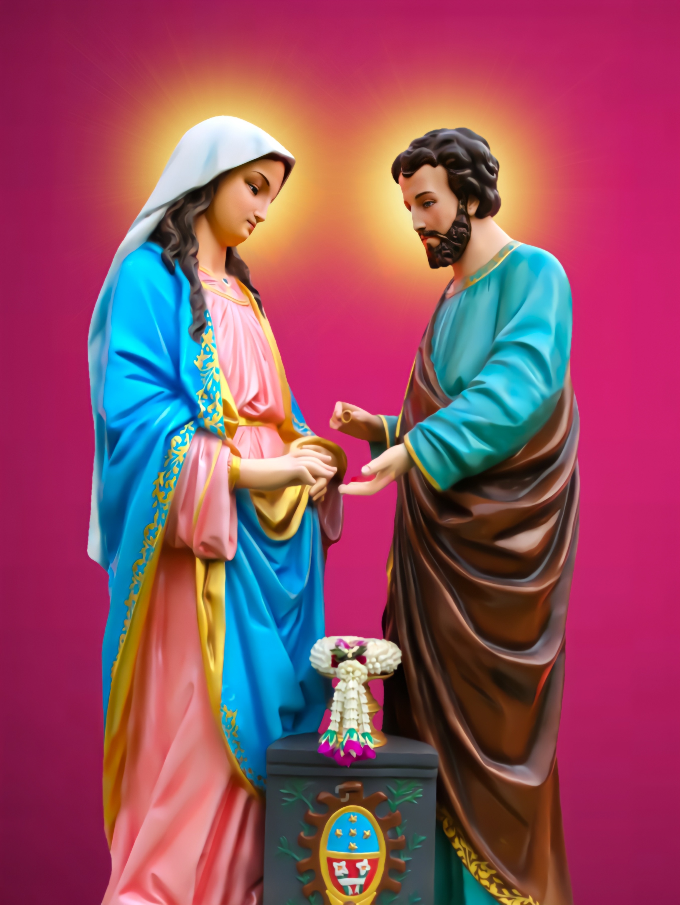 Espousal Statue of Virgin Mary & St Joseph