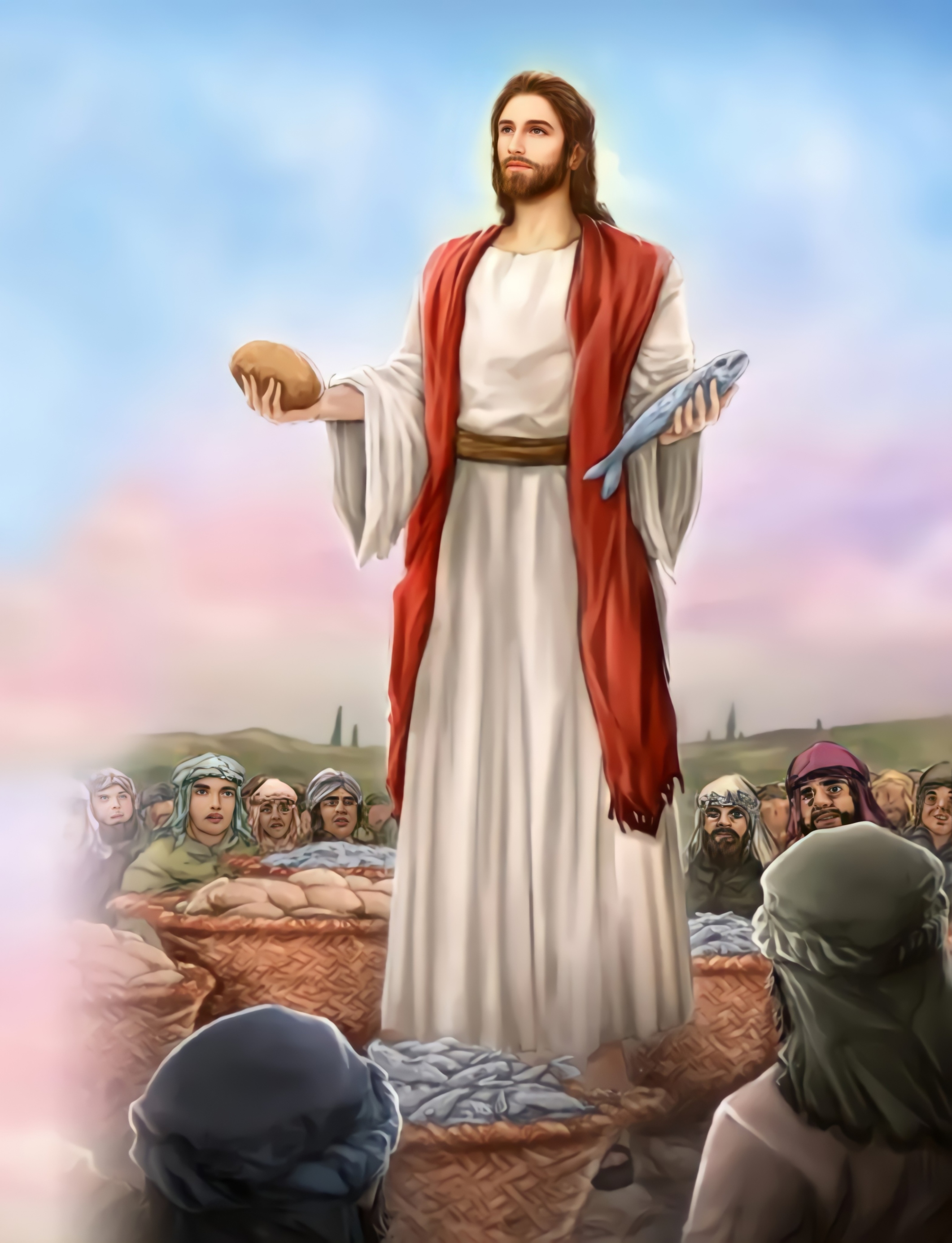 Multiplication of Bread Miracle by Jesus
