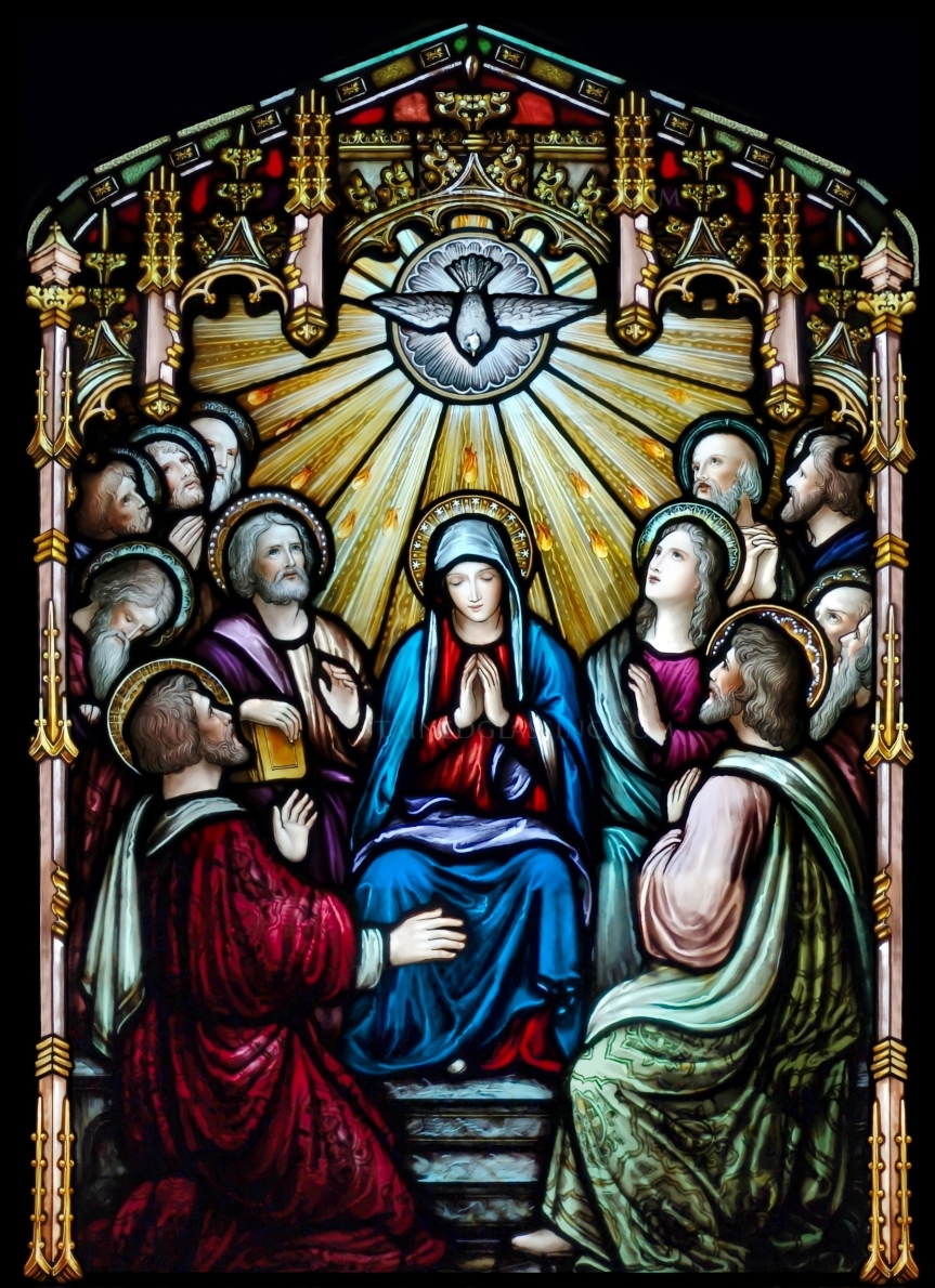 Pentecost Glass Painting
