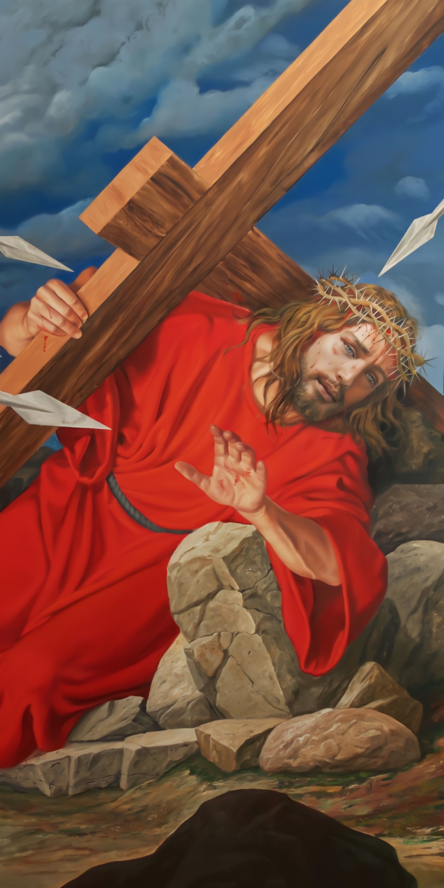 Jesus Falls with the Cross