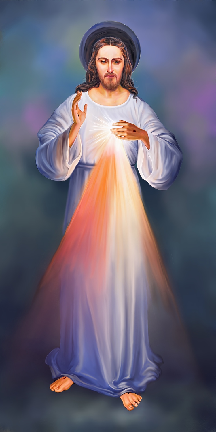 Divine Mercy Original Painting Image in HD Premium Quality