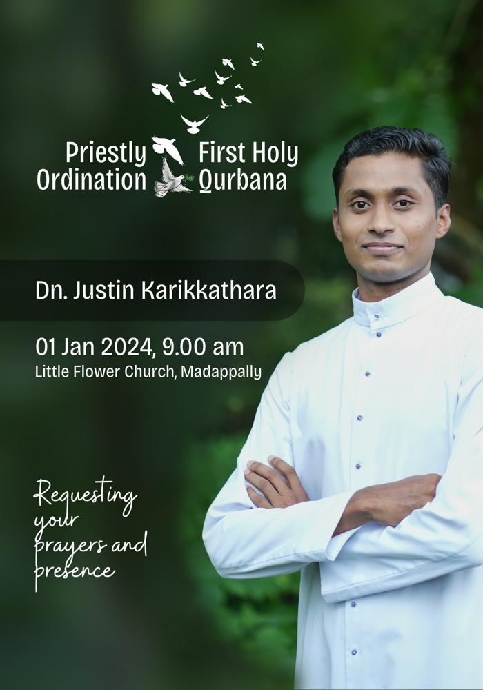 Priestly Ordination of Dn Justin Karikkathara MCBS