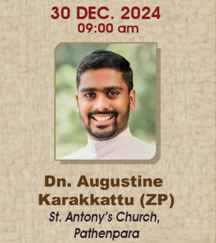 Dn Augustine Karakkattu MCBS | Priestly Ordination | 30 December&nbsp;2024