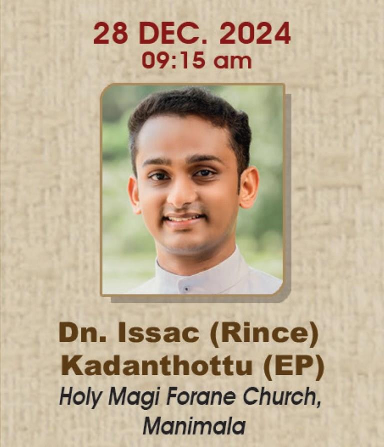 Dn Rince Kadanthottu MCBS | Priestly Ordination | 28 December&nbsp;2024