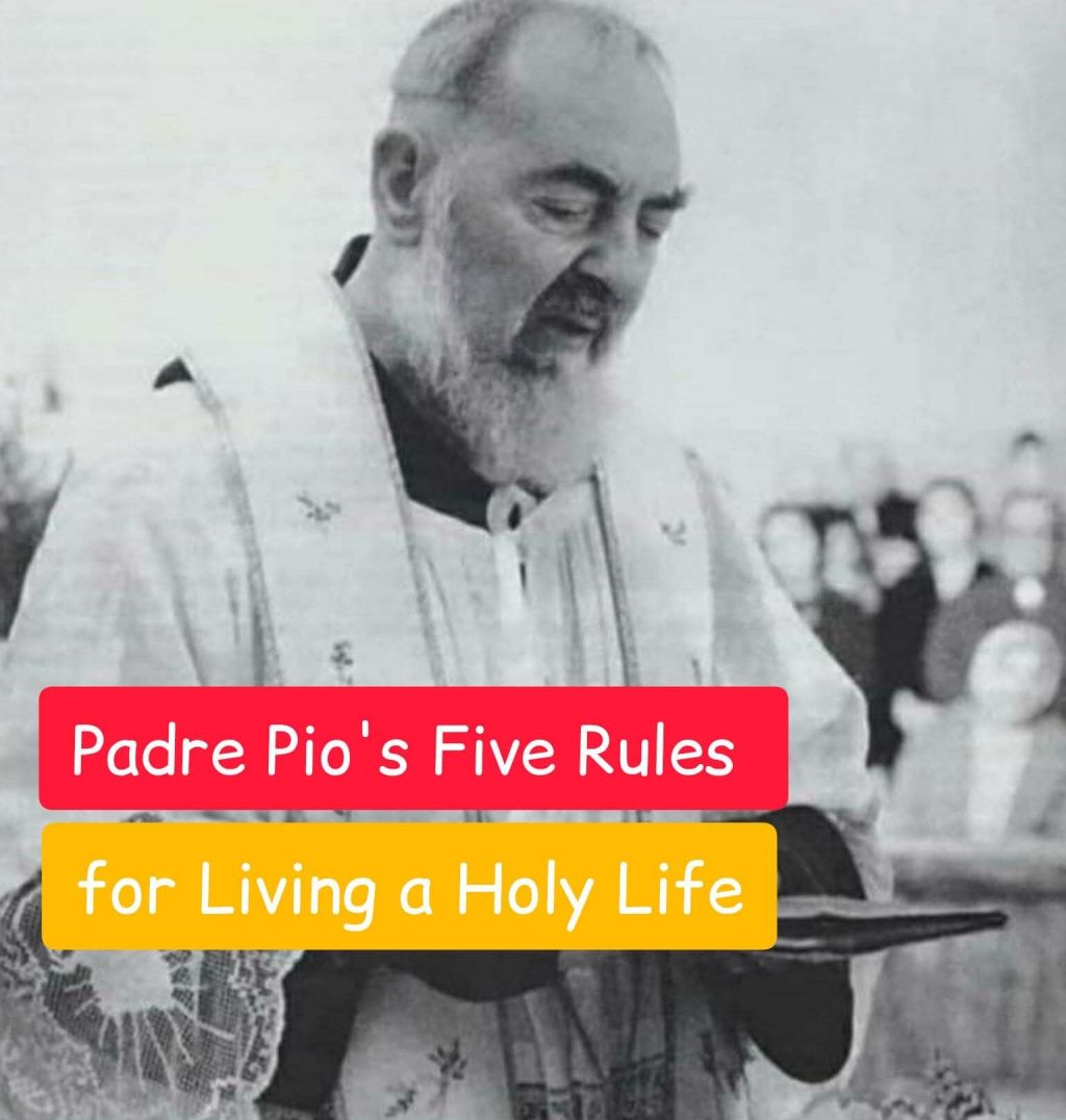 𝗣𝗮𝗱𝗿𝗲 𝗣𝗶𝗼’𝘀 𝗙𝗶𝘃𝗲 𝗥𝘂𝗹𝗲𝘀 𝗳𝗼𝗿 𝗟𝗶𝘃𝗶𝗻𝗴 𝗮 𝗛𝗼𝗹𝘆&nbsp;𝗟𝗶𝗳𝗲