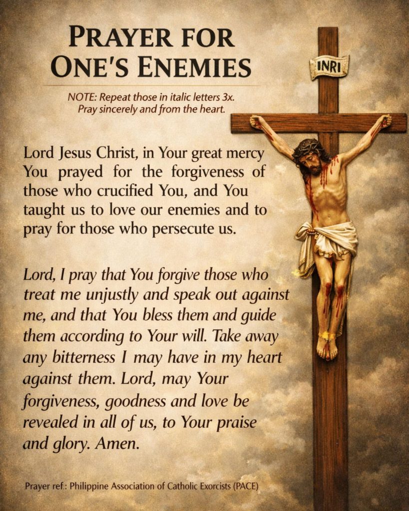 PRAYER FOR ONE’S ENEMIES