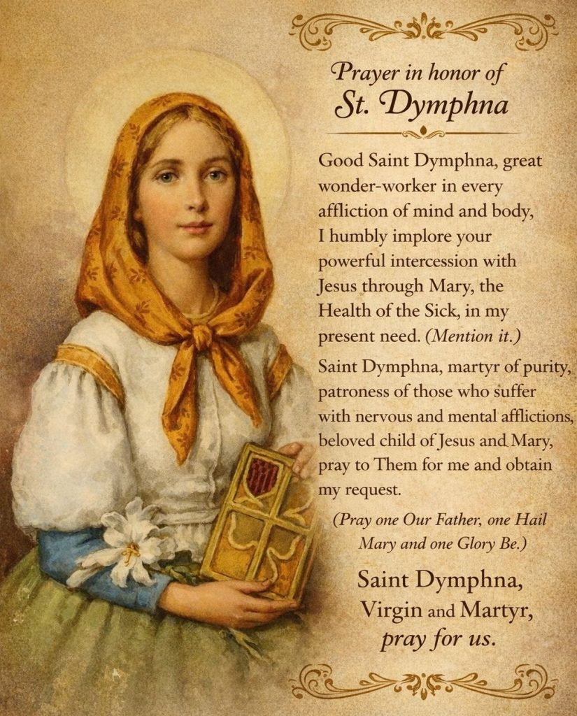 Prayer in honor of St. Dymphna