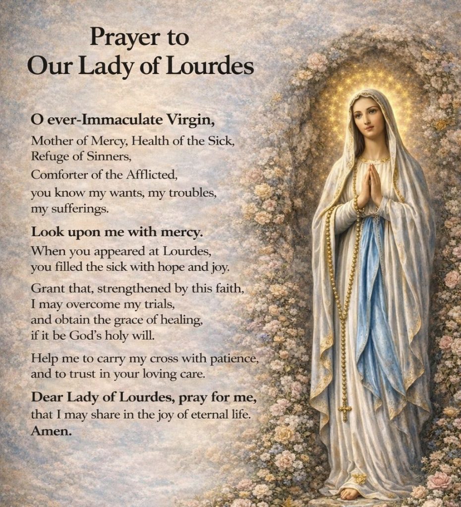 Prayer to Our Lady of Lourdes