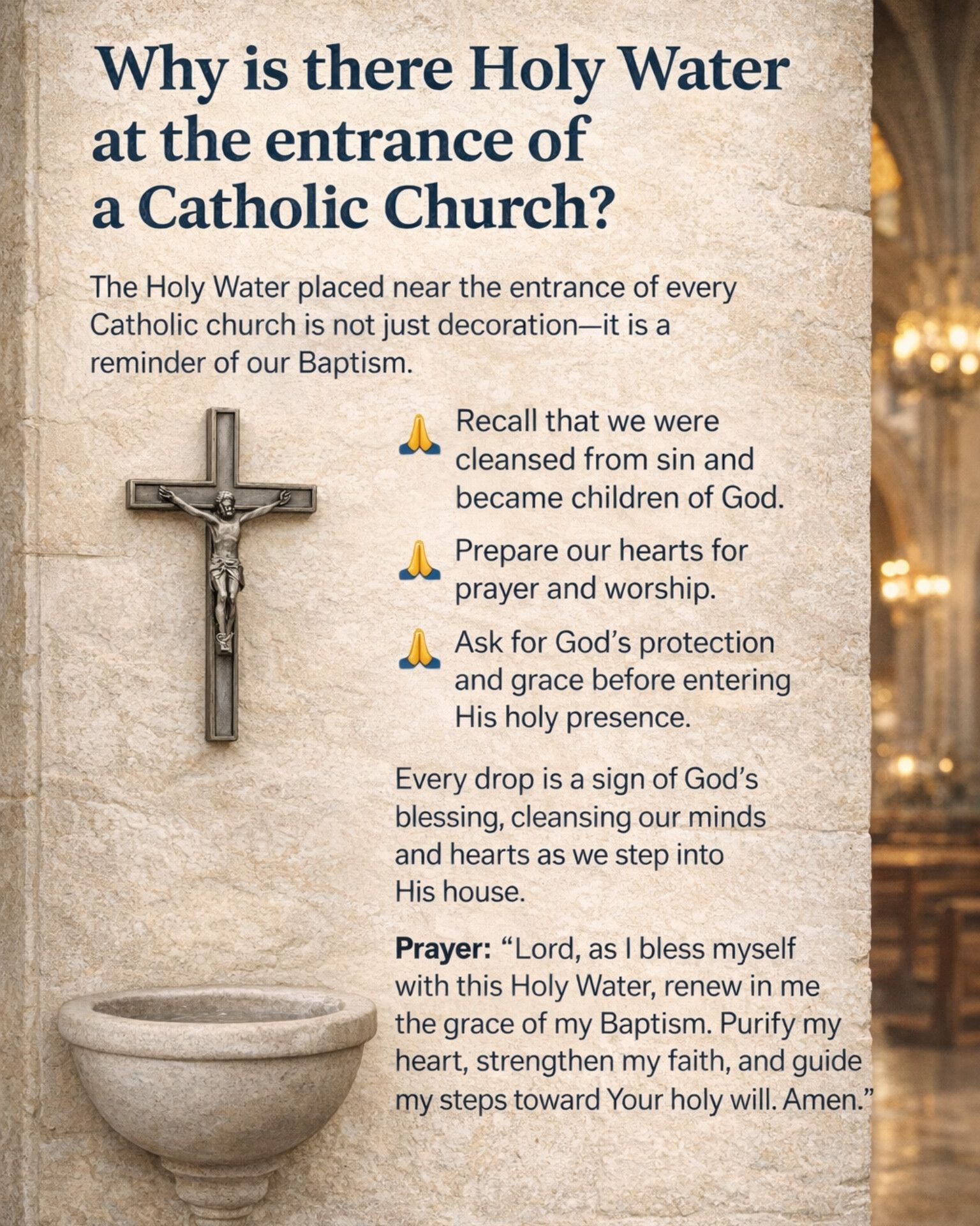 Why Is Holy Water Placed at the Entrance of a Catholic Church?