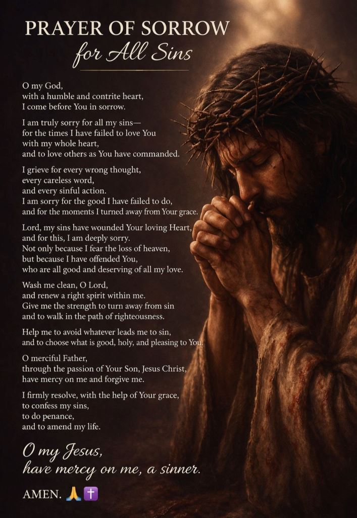 Prayer of Sorrow for All Sins