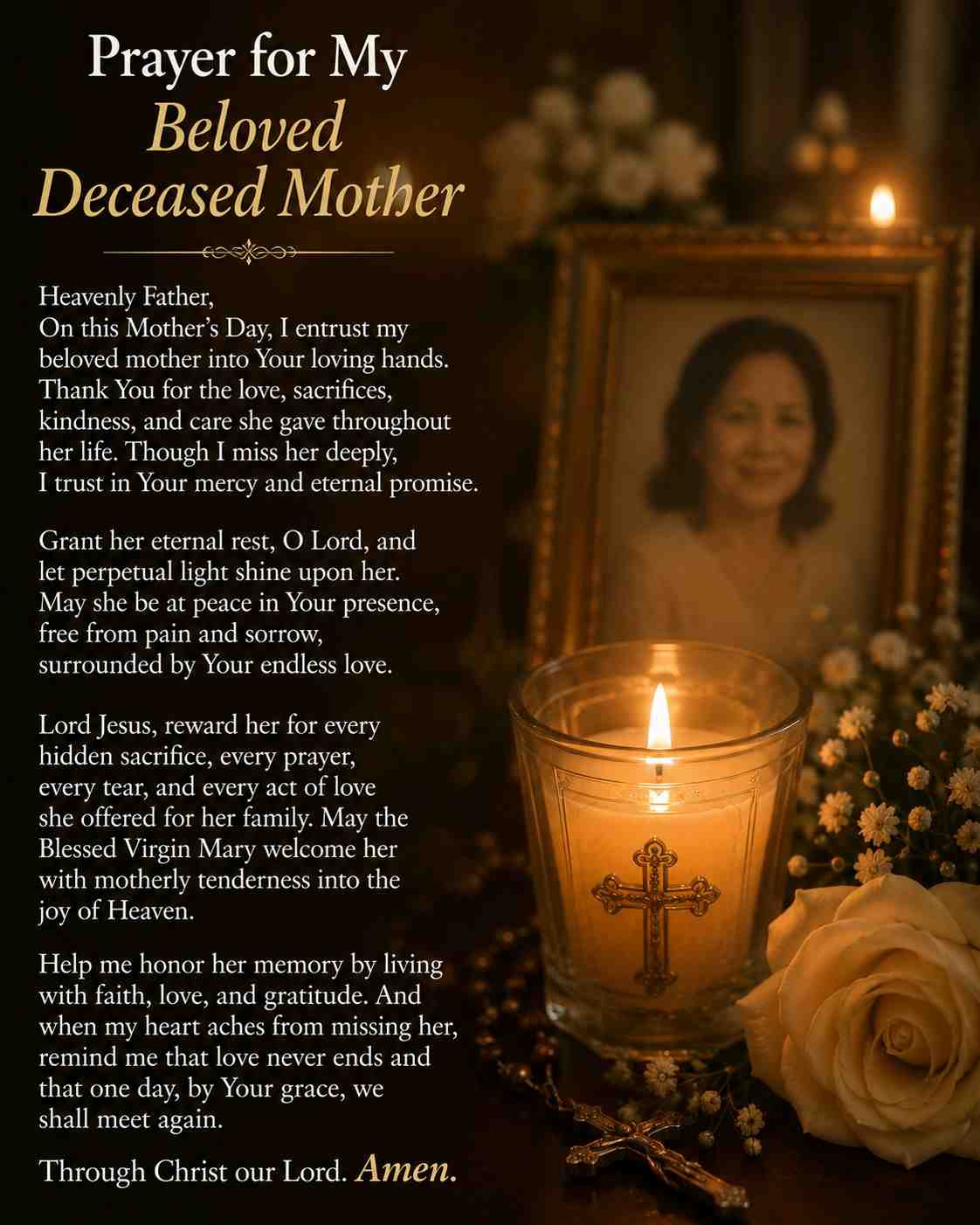 Prayer for My Beloved Deceased Mother